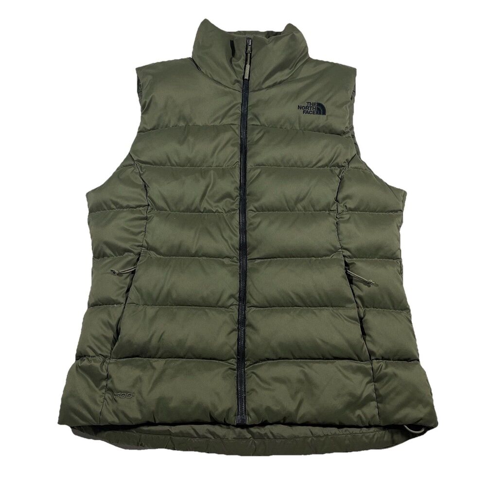 The North Face 700 Fill Down Puffer Vest Olive Green Women’s Medium